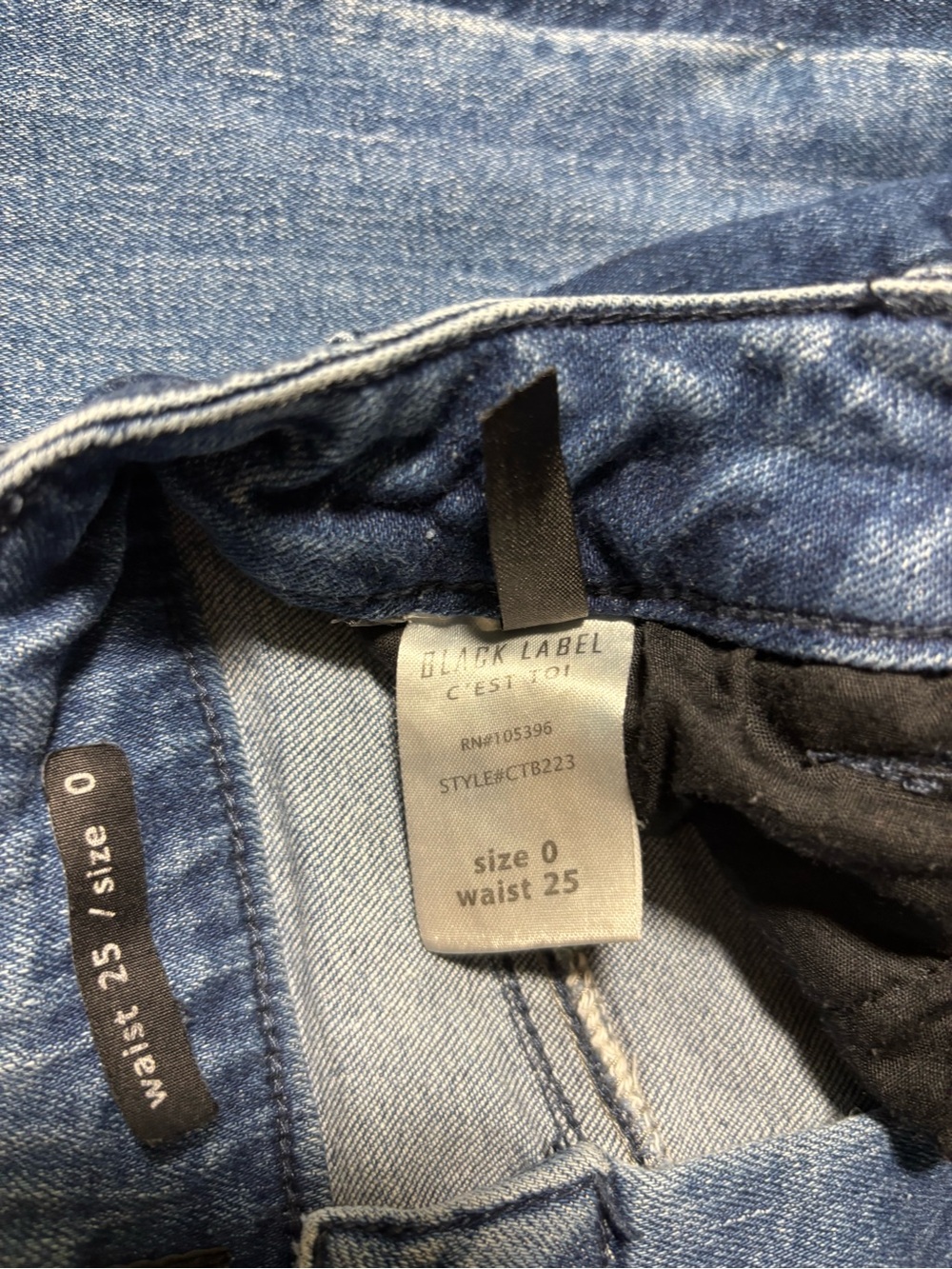 Black Label C’est Toi High Rise Raw Hem Skinny Jeans Size 0 - Picture 9 of 15